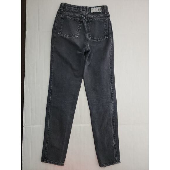 Vintage Bongo Jeans Womens 5 Gray Denim Tapered Mom High Rise Button Fly Y2K 90s - Picture 11 of 13